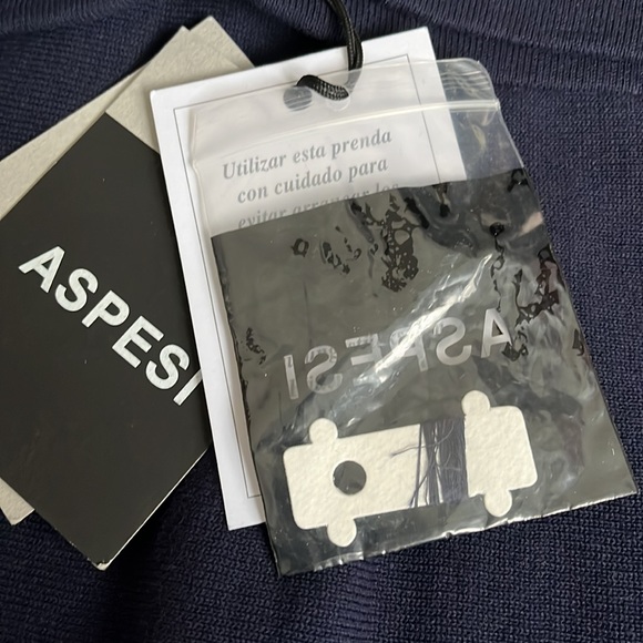 NWT Women’s ASPESI Oxford knit Maglia A-Line Maxi Skirt / Navy / Small - Picture 15 of 15